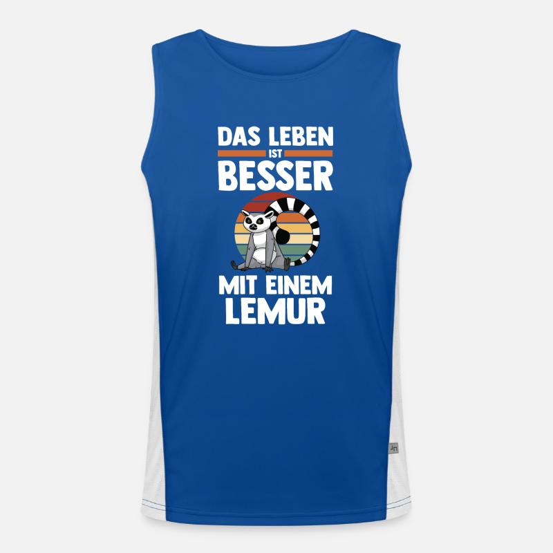 Lemur Funktionelles Kontrast-Tank Top für Männer 