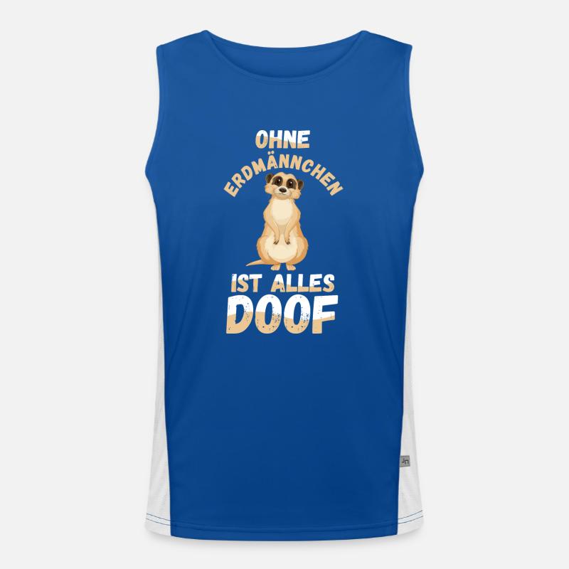 Erdmännchen Funktionelles Kontrast-Tank Top für Männer 
