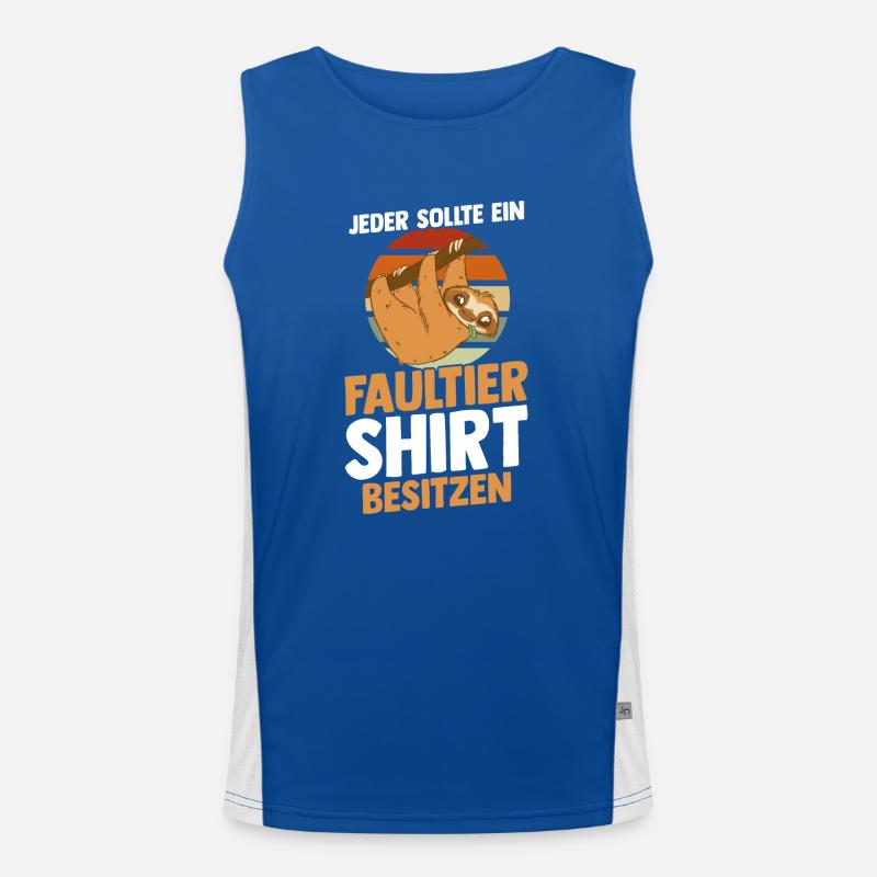 Faultier Funktionelles Kontrast-Tank Top für Männer 