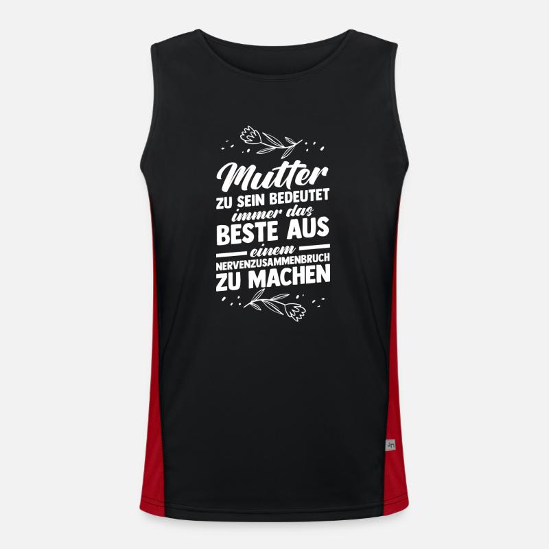 Mutter Muttertag Mama Funktionelles Kontrast-Tank Top für Männer 