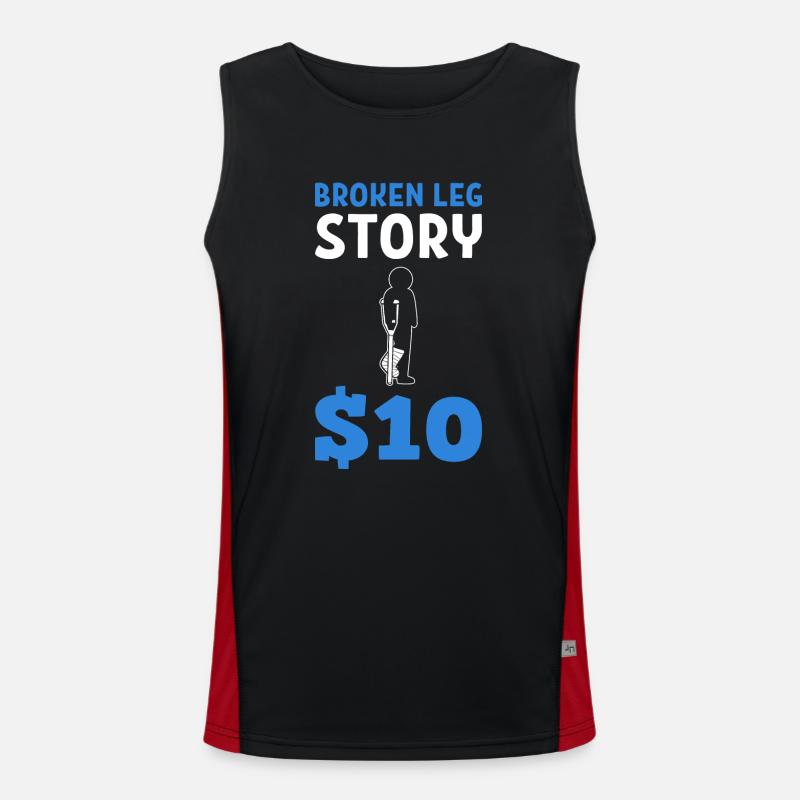 Broken leg Men's Functional Contrast Tank Top 