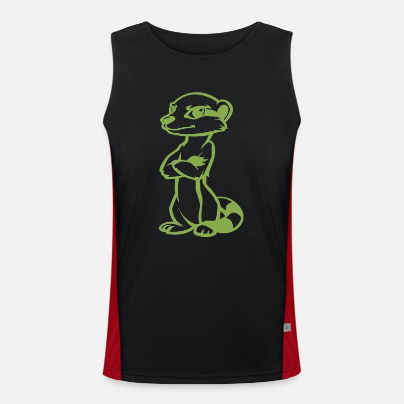 erdmännchen comic Funktionelles Kontrast-Tank Top für Männer 
