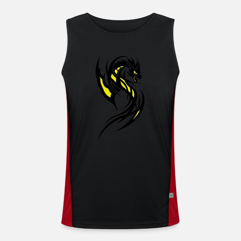 DRAGON ... Men's Functional Contrast Tank Top 