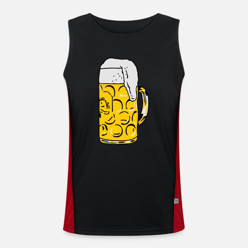 Bier Funktionelles Kontrast-Tank Top für Männer 
