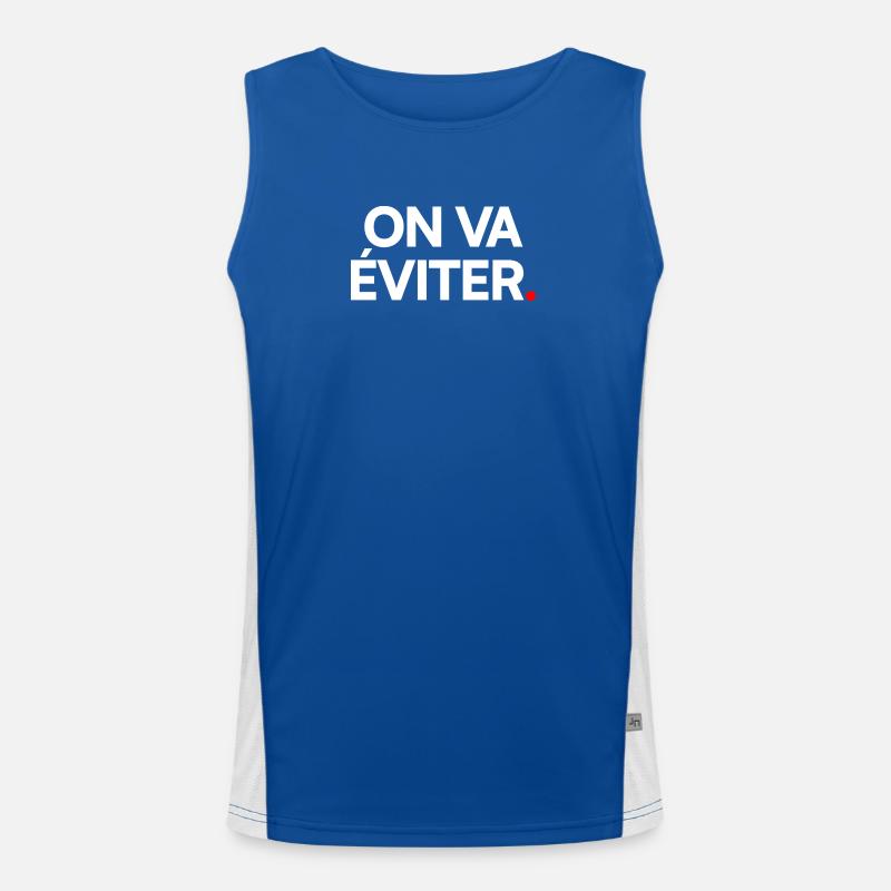 ON VA ÉVITER | Expression humour minimaliste Débardeur respirant contrasté Homme 