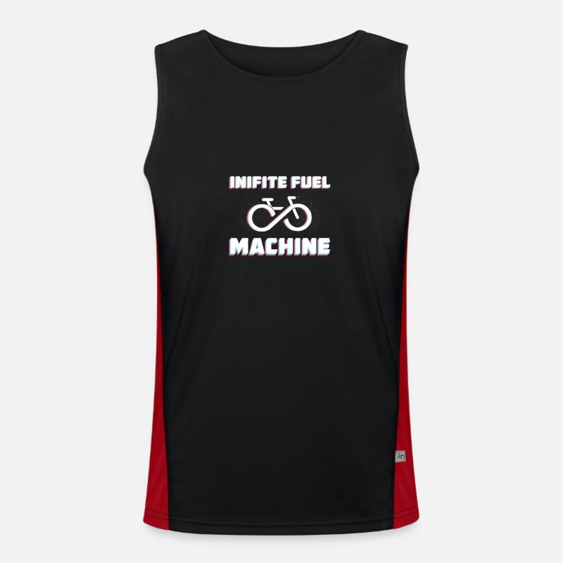 Infinite Fuel - Bicycle Machine - Men's Functional Contrast Tank Top - black/red