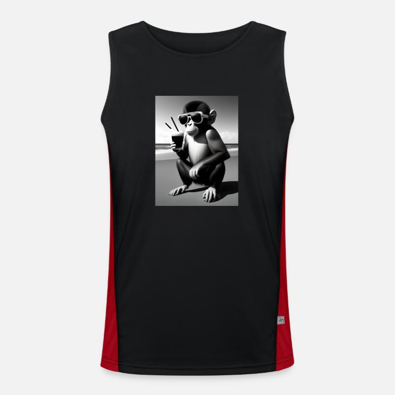 Cool beach monkey Funktionelles Kontrast-Tank Top für Männer 