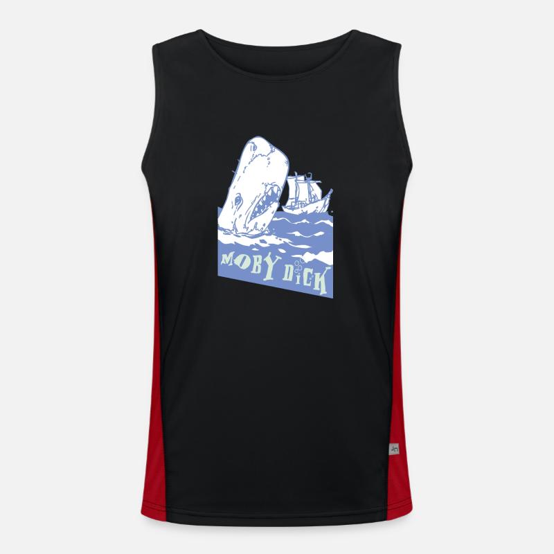 Moby Dick Funktionelles Kontrast-Tank Top für Männer 