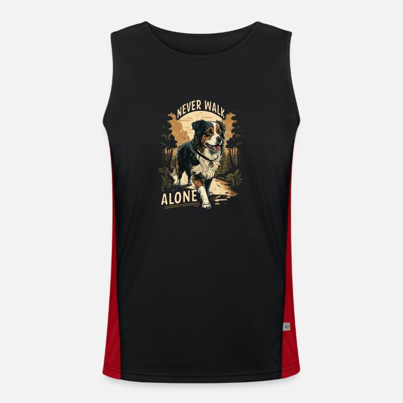 Never Walk Alone - süßes Offizielles Gassi Shirt Funktionelles Kontrast-Tank Top für Männer 