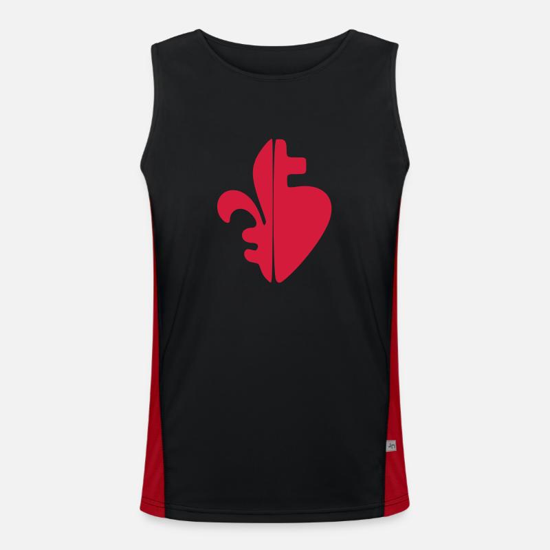 Sacre-Coeur & Fleur de Lys Funktionelles Kontrast-Tank Top für Männer 
