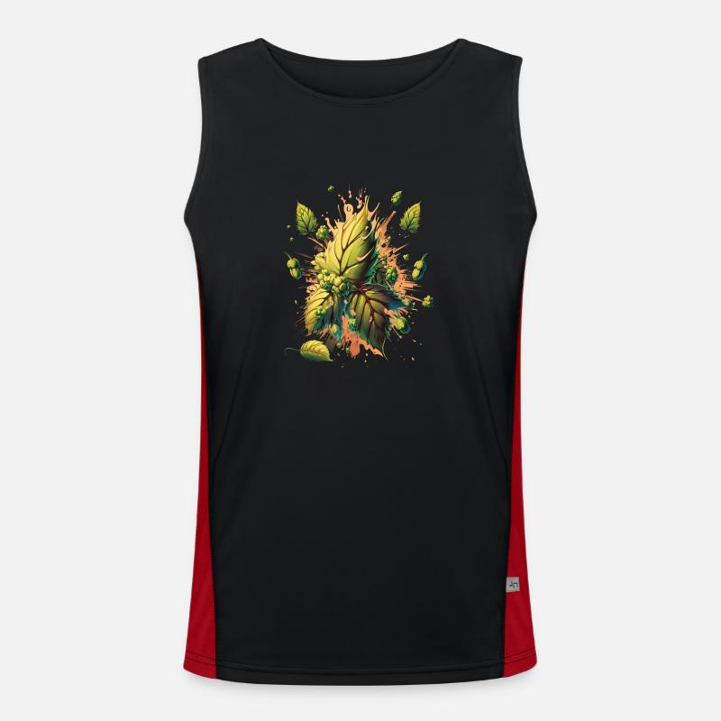 Craft Bier mit Hopfen Explosion Funktionelles Kontrast-Tank Top für Männer 