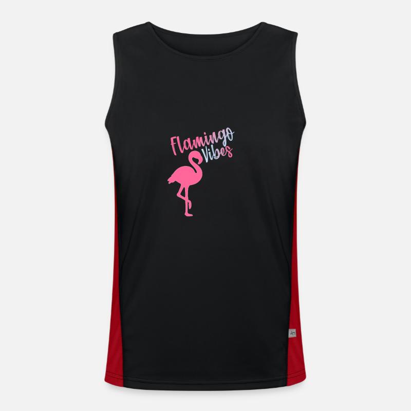 Flamingo Vibes Men's Functional Contrast Tank Top 