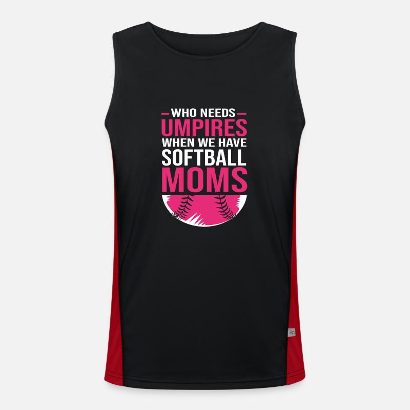 Maman de softball Débardeur respirant contrasté Homme 