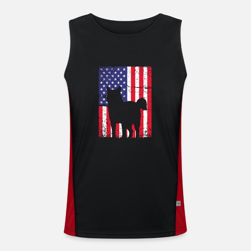 Sibirischer Husky Funktionelles Kontrast-Tank Top für Männer 