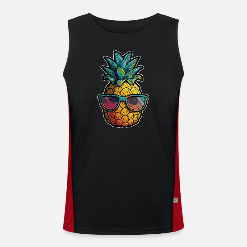 Drôle de fruit d’ananas Débardeur respirant contrasté Homme 