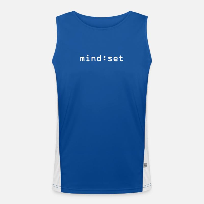 mind:set (weiss) Funktionelles Kontrast-Tank Top für Männer 