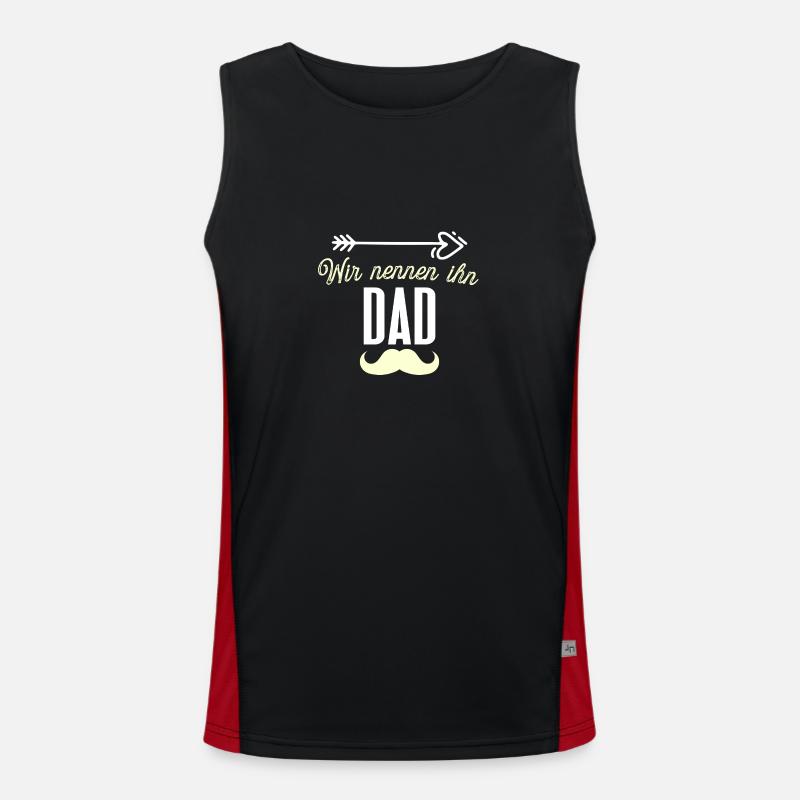 Dad Funktionelles Kontrast-Tank Top für Männer 