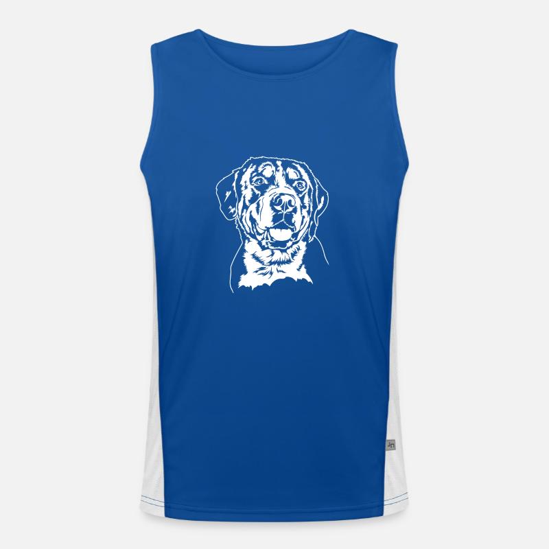 Grand Portrait de Bouvier Suisse Wilsigns Débardeur respirant contrasté Homme 