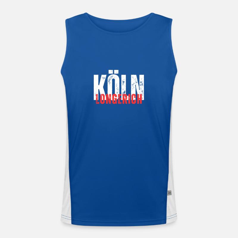 Longerich weiß rot Funktionelles Kontrast-Tank Top für Männer 