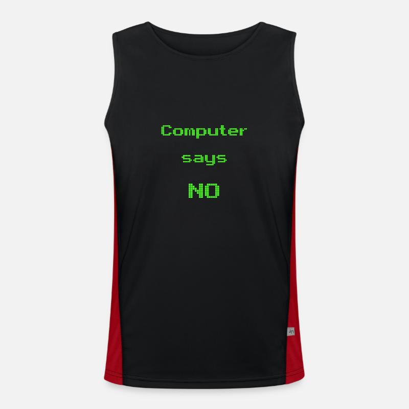 computer says no Men's Functional Contrast Tank Top 