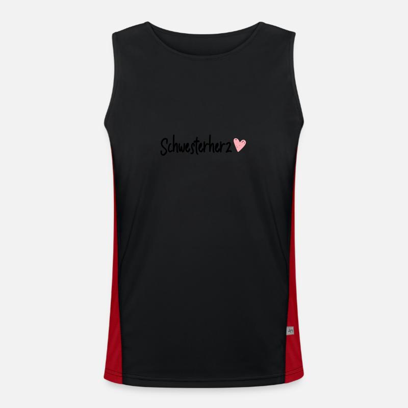 schwesterherz Funktionelles Kontrast-Tank Top für Männer 
