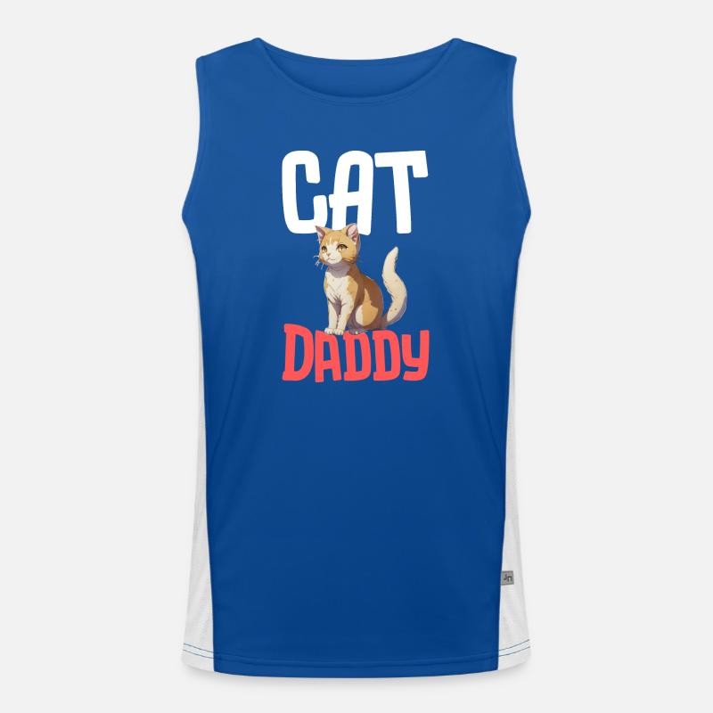 Cat Daddy: Robust Typography Men's Functional Contrast Tank Top 