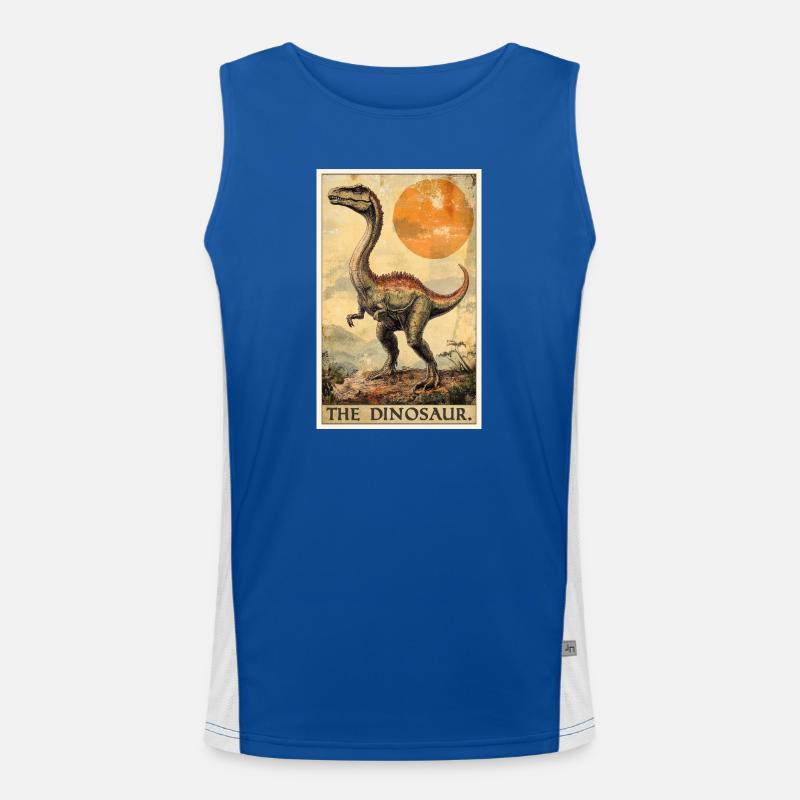 Dino Saurier Dinosaurier Funktionelles Kontrast-Tank Top für Männer 