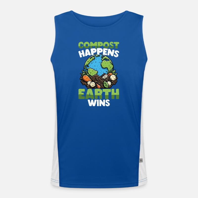  Kompost Passiert Der Erde Gewinnt Lustige Funktionelles Kontrast-Tank Top für Männer 