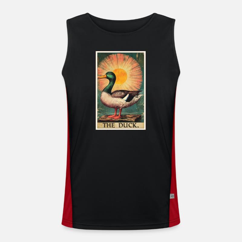 Ducks Duck - Men's Functional Contrast Tank Top - black/red