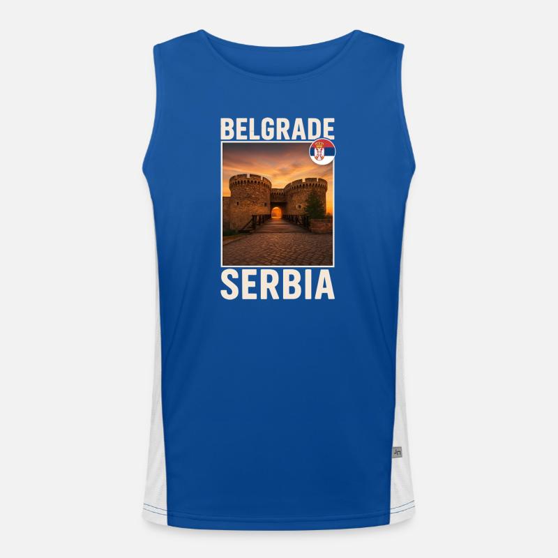 Belgrad Serbien Funktionelles Kontrast-Tank Top für Männer 