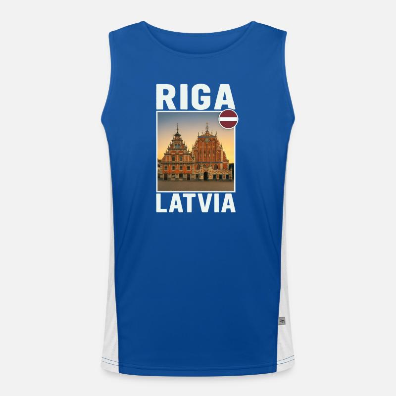 Riga, Lithuania Men's Functional Contrast Tank Top 