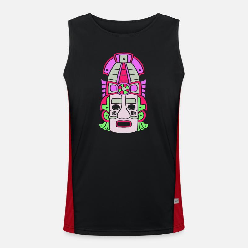 Inka Maya kalender aztec Funktionelles Kontrast-Tank Top für Männer 