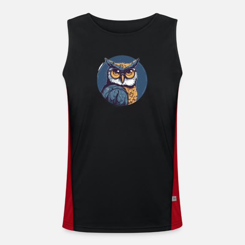 Owl Sunglasses Odd Eagle Owl Men's Functional Contrast Tank Top 