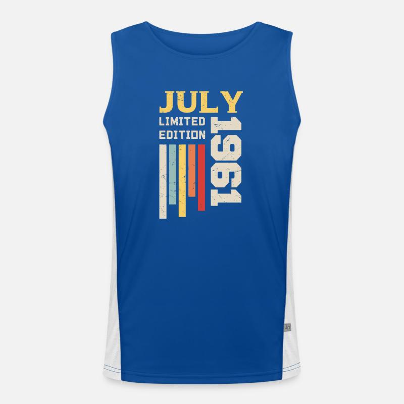 Juli 1961 - Juli 1961 Geburtstagsgeschenk Funktionelles Kontrast-Tank Top für Männer 