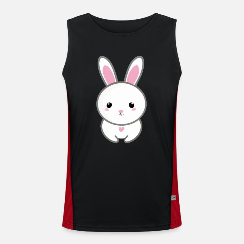Cute Rabbit Men's Functional Contrast Tank Top 