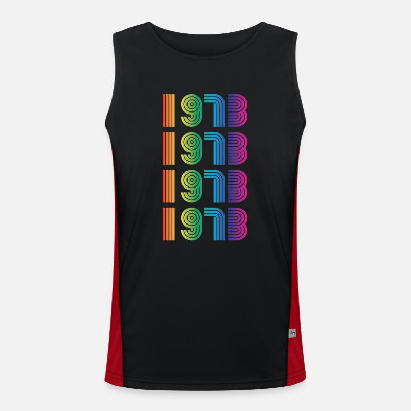 1973 Geburtstag Geschenk Funktionelles Kontrast-Tank Top für Männer 