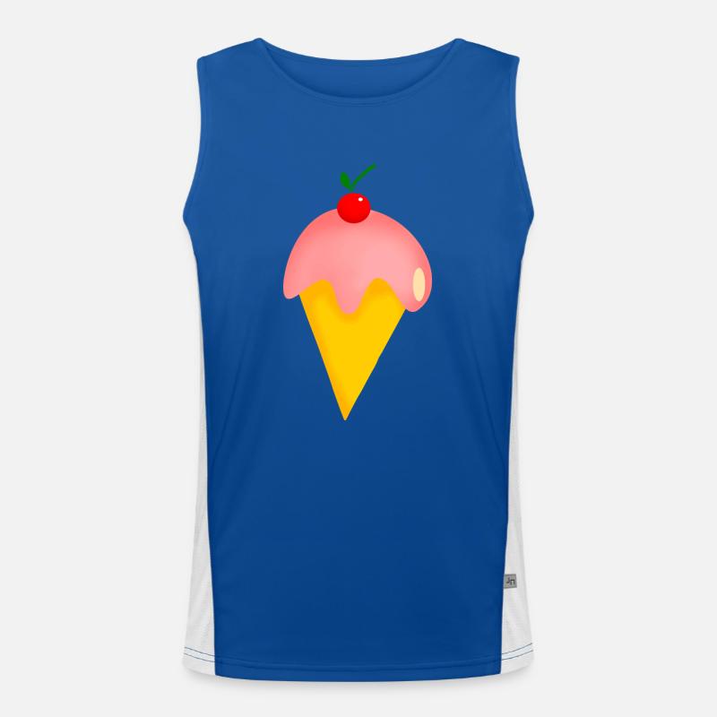 ERDBEERKIRSCH-EISCREME Funktionelles Kontrast-Tank Top für Männer 