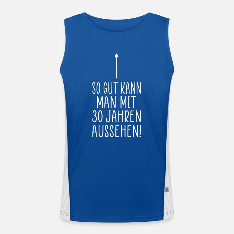30. Geburtstag Geschenk Spruch Funktionelles Kontrast-Tank Top für Männer 