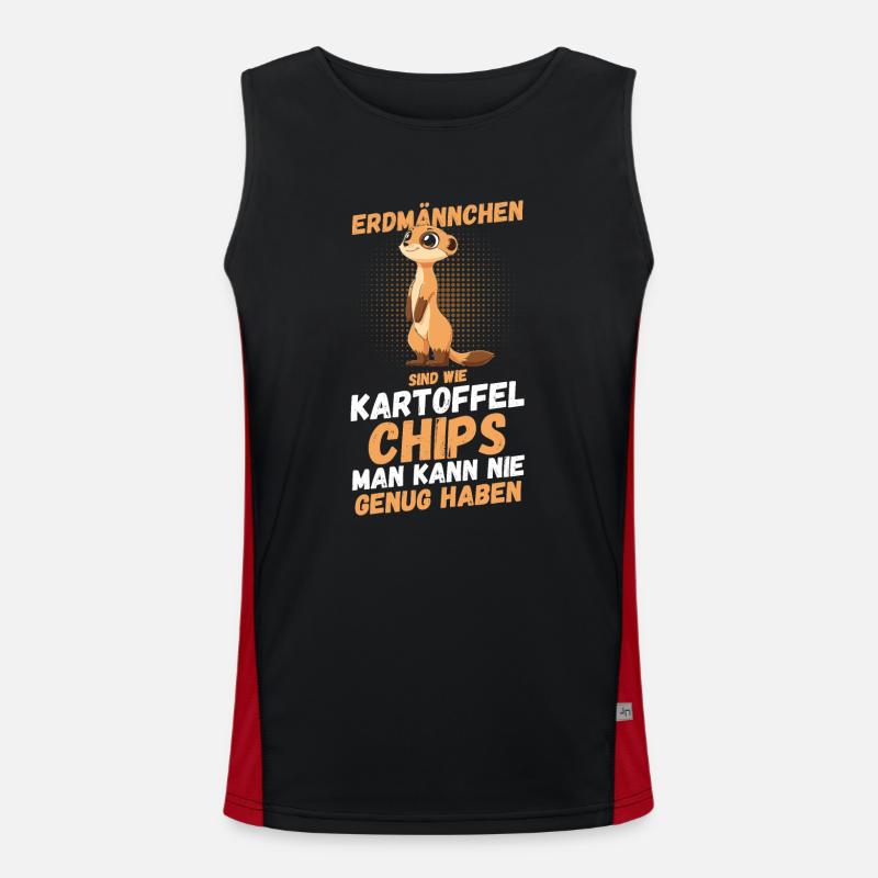 Erdmännchen Funktionelles Kontrast-Tank Top für Männer 