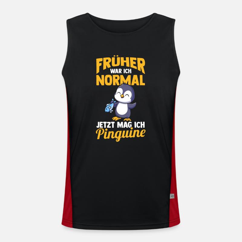Pinguin Funktionelles Kontrast-Tank Top für Männer 