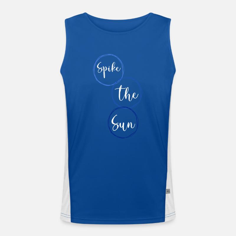 funny beach volleyball players present idea Funktionelles Kontrast-Tank Top für Männer 