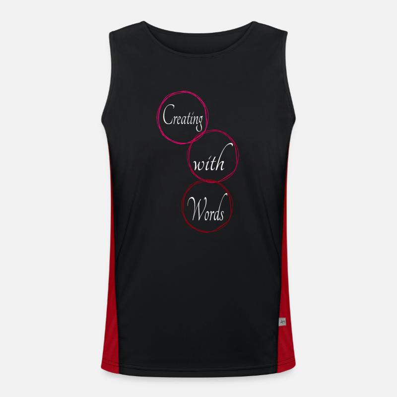 present creative expression innovative ideas - Men's Functional Contrast Tank Top  - black/red