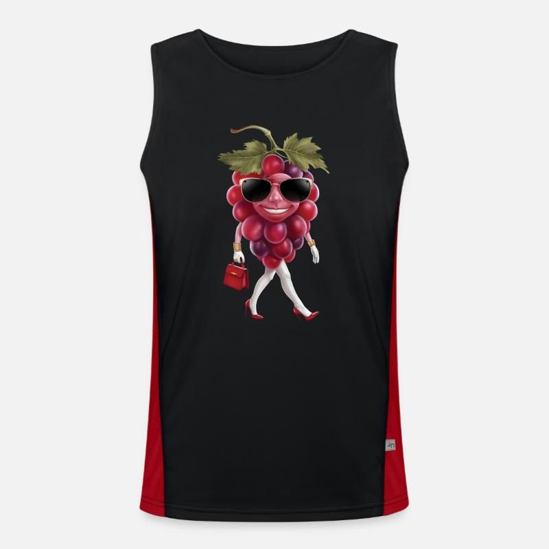 Frauen Trauben Funktionelles Kontrast-Tank Top für Männer 