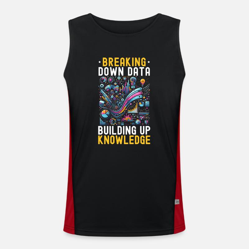 Data Science, Data Analysis, Machine Learning, Data Men's Functional Contrast Tank Top 