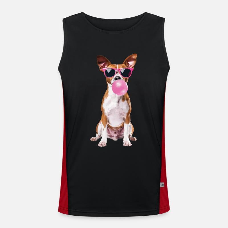 Basenji Funktionelles Kontrast-Tank Top für Männer 