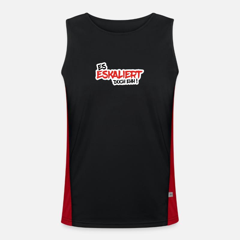IT IS ESCALING EHH! - Men's Functional Contrast Tank Top - black/red