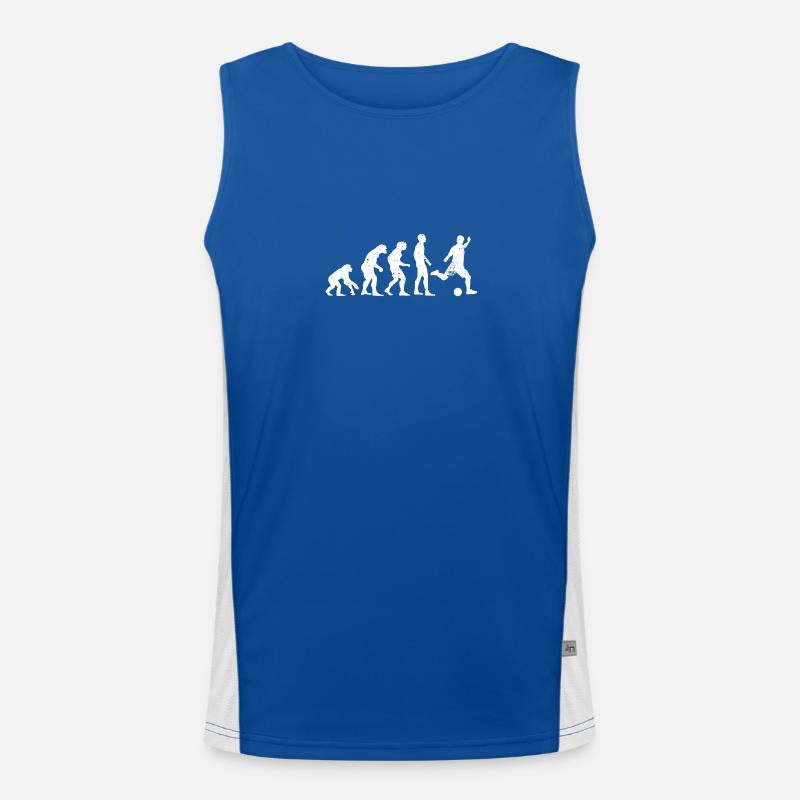Soccer evolution soccer ball gift idea Men's Functional Contrast Tank Top 