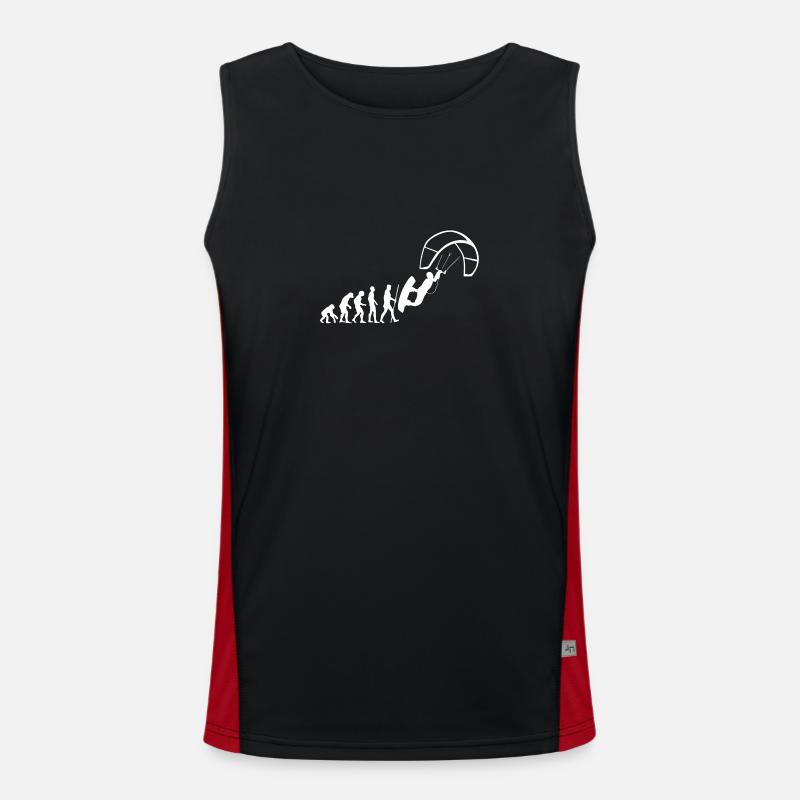 Kite Evolution - Men's Functional Contrast Tank Top  - black/red