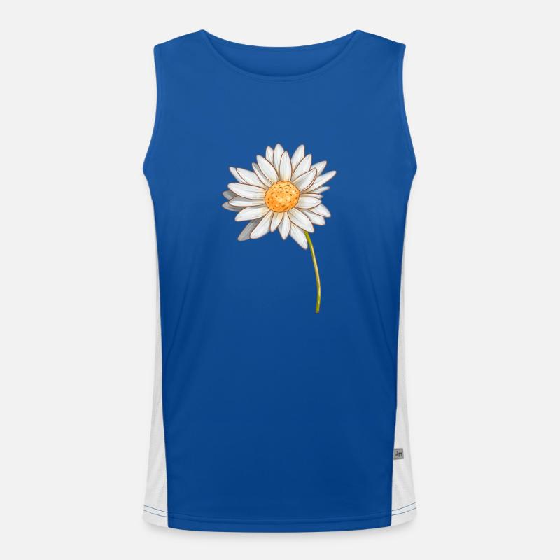 Gänseblümchen Funktionelles Kontrast-Tank Top für Männer 