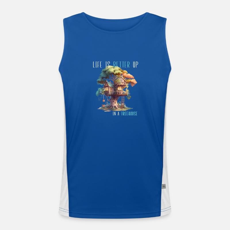 Constructeur de cabane dans les arbres - maison de jeu Débardeur respirant contrasté Homme 